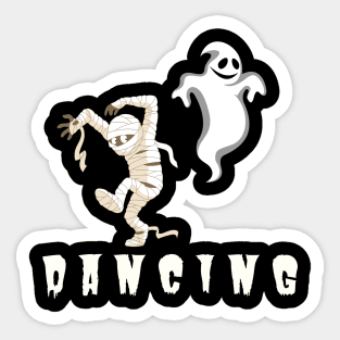 halloween ghost dancing Sticker